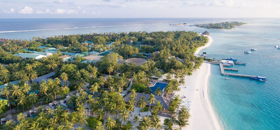 Meeru Island Resort & Spa Aerial Ankunft