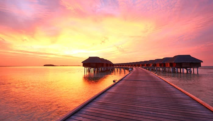 Sonnenuntergang auf den Malediven